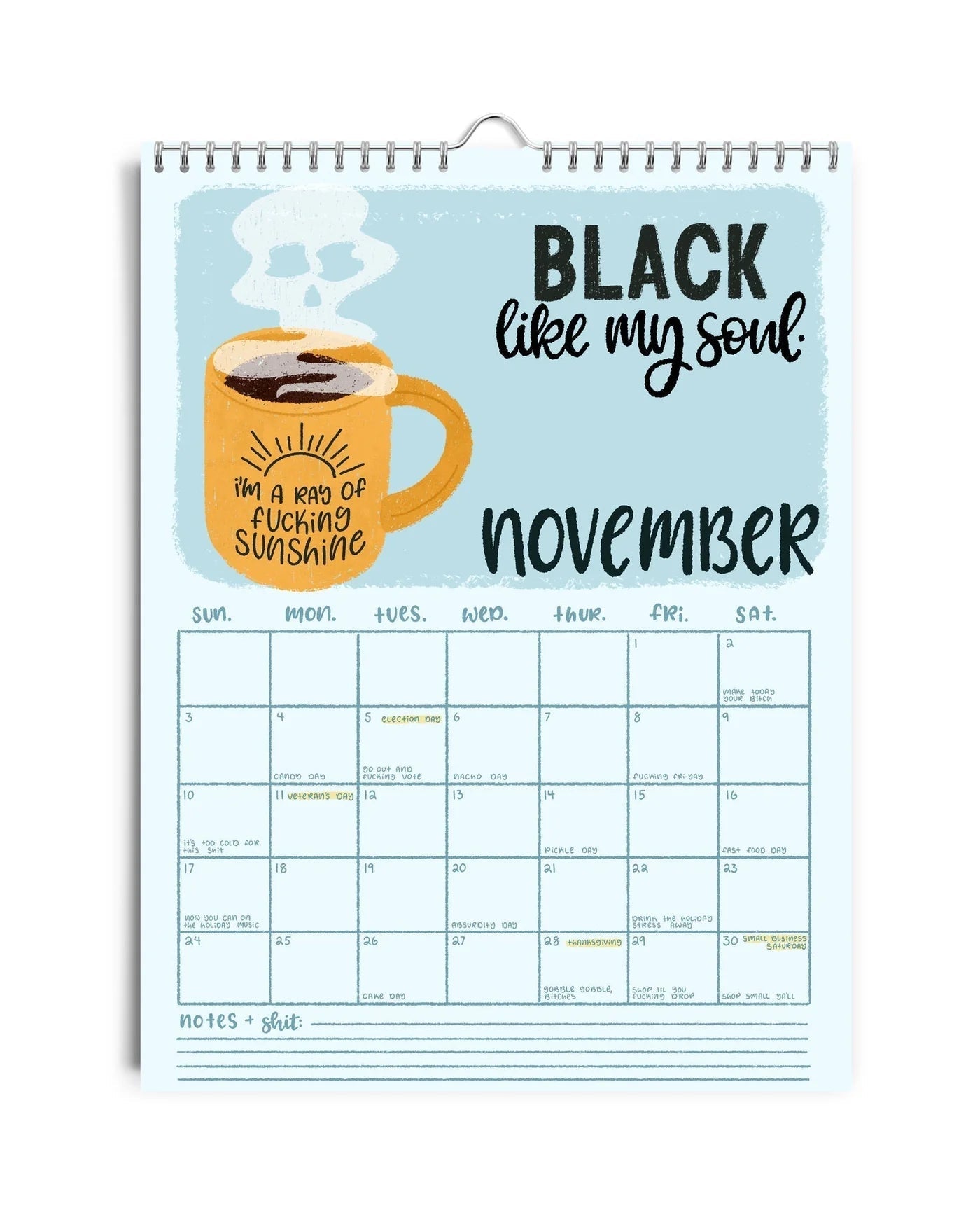 Here We Fucking Go Again - Sass Calendar 2024 marnetic