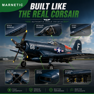 ✨Summer Refreshing Sale ⚡Large-Scale F4U Corsair RC Airplane with Brushless Power