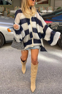 VibeLayer - Y2K Stripe Sweater