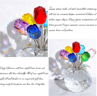 VivaRose – Colorful Rose Figurine in Display Vase