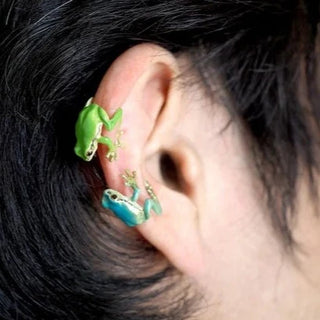 FrogGlam - Elegant Tree Frog Ring & Earrings