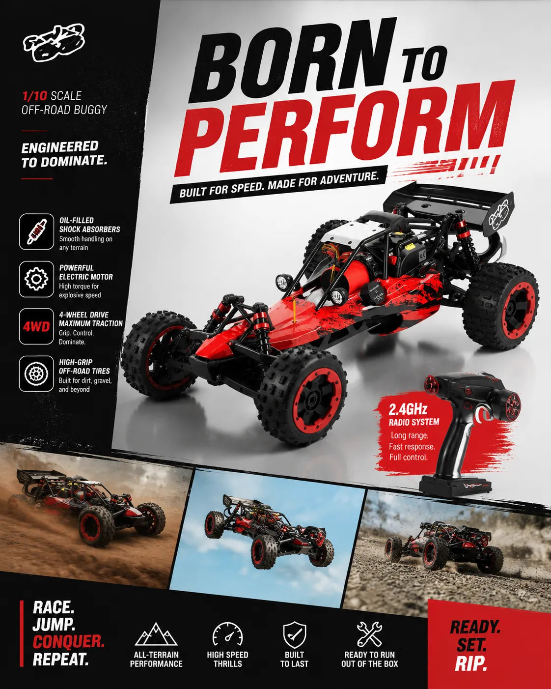 BeastRunner –  High Performance 29CC Off-Road RC Buggy