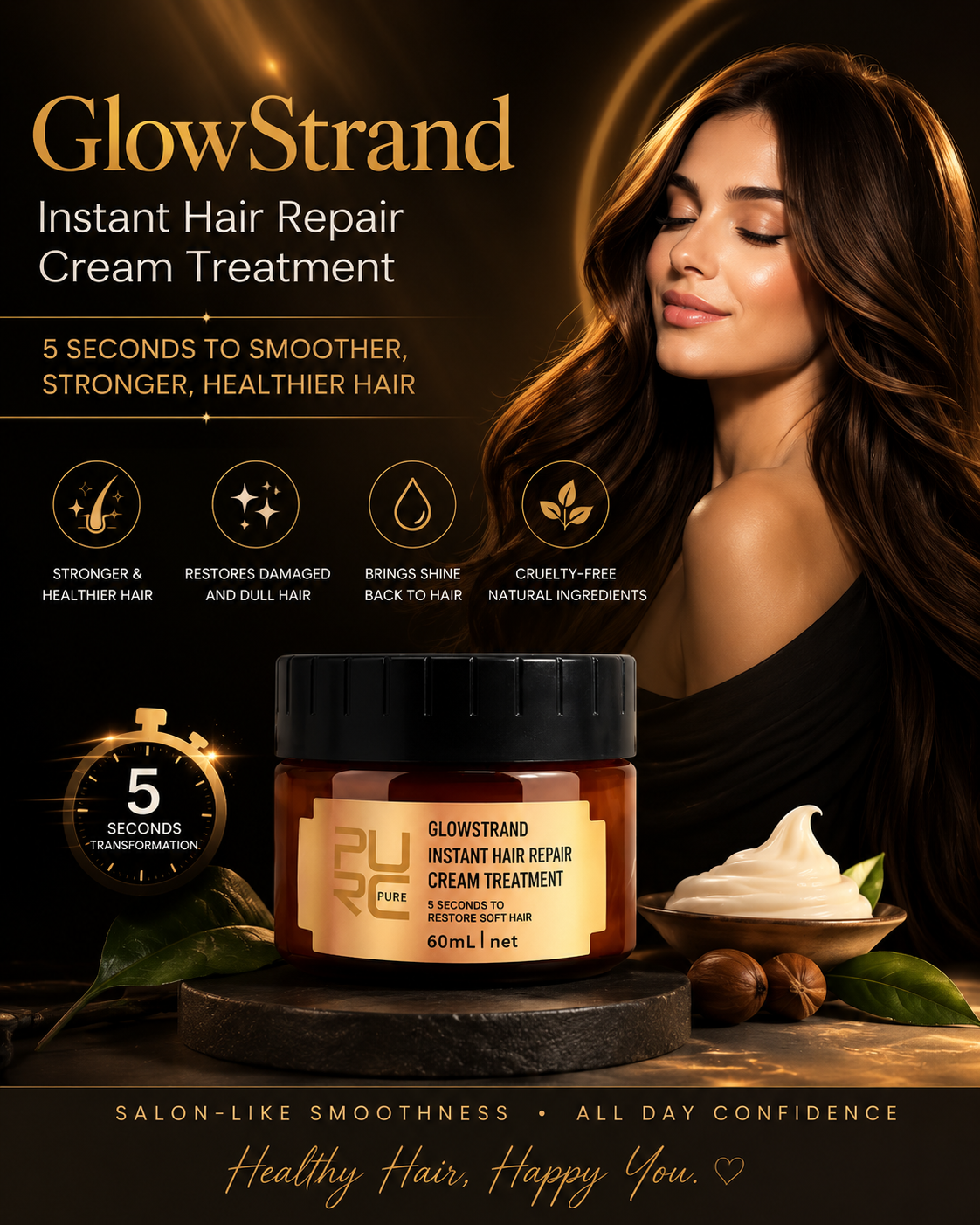 GlowStrand – Instant Hair Repair Cream Treatment