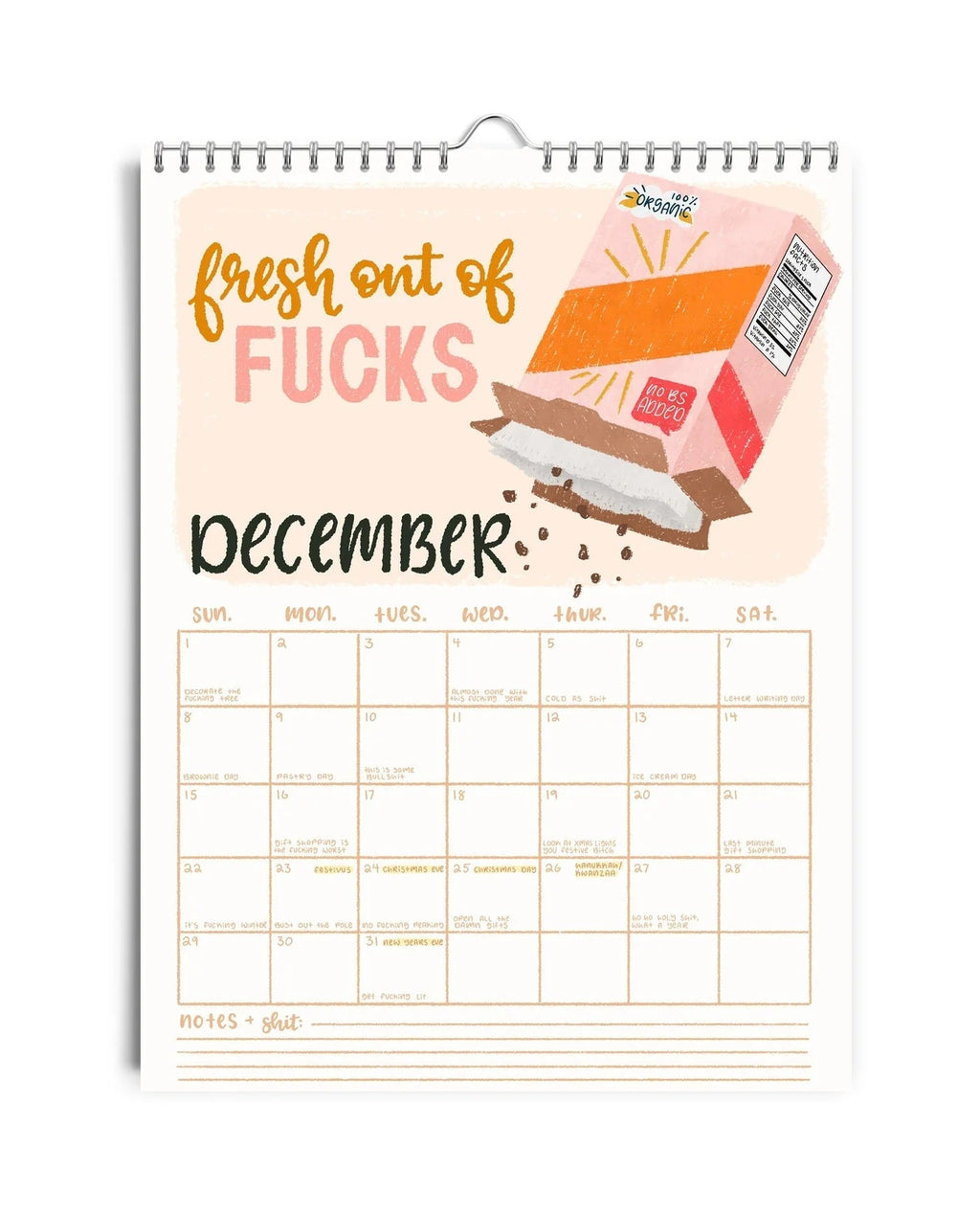 Here We Fucking Go Again - Sass Calendar 2024 marnetic