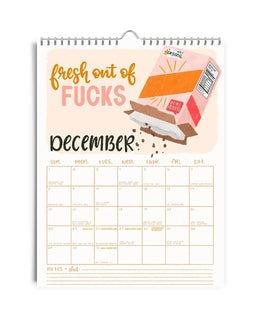 Here We Fucking Go Again - Sass Calendar 2024 marnetic