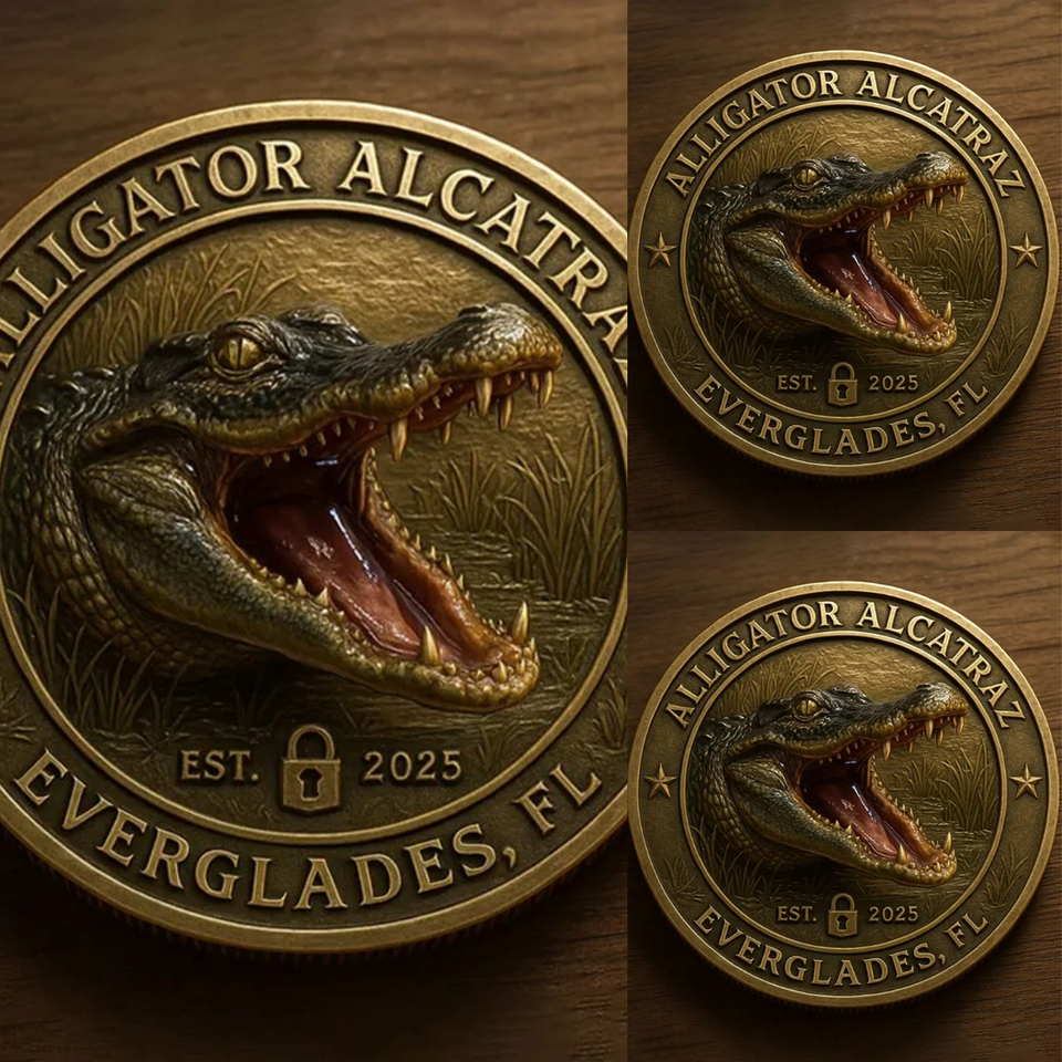 🏆Flash Sale 60% OFF - 🗽🐊Alligator Alcatraz Humor Collectible Coin
