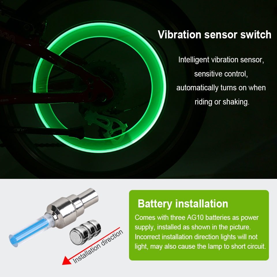 FlashRide - Auto-On LED Wheel Visibility Lights