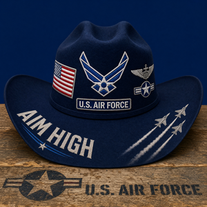 ✈️Last Day Promo: 49% OFF 🎖️ - U.S. Air Force Aim High Tribute Cowboy Hat