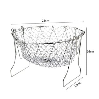 FlexiStrain – Retractable Stainless Steel Cooking Basket