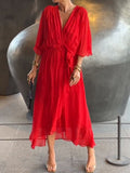 GraceVee | Timeless V-Neck Fashion Dress