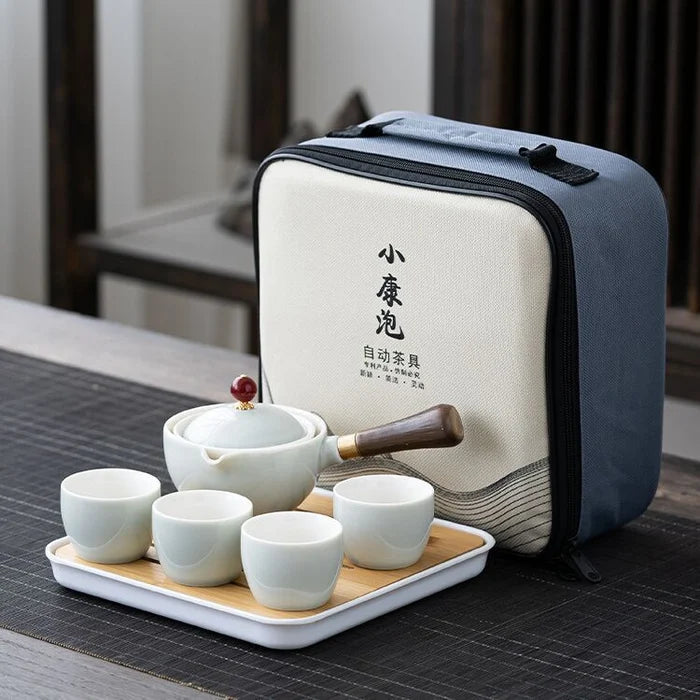 TeaVoyage 360° - The Portable Tea Maker Set with 4 Cups and Travel Bag ...