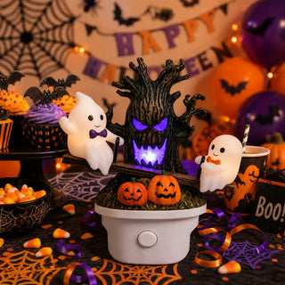 HauntedHaven – Glowing Ghost Tree Night Light