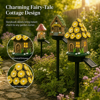 MushLumi – Solar Fairy-Tale Mushroom Cottage Light