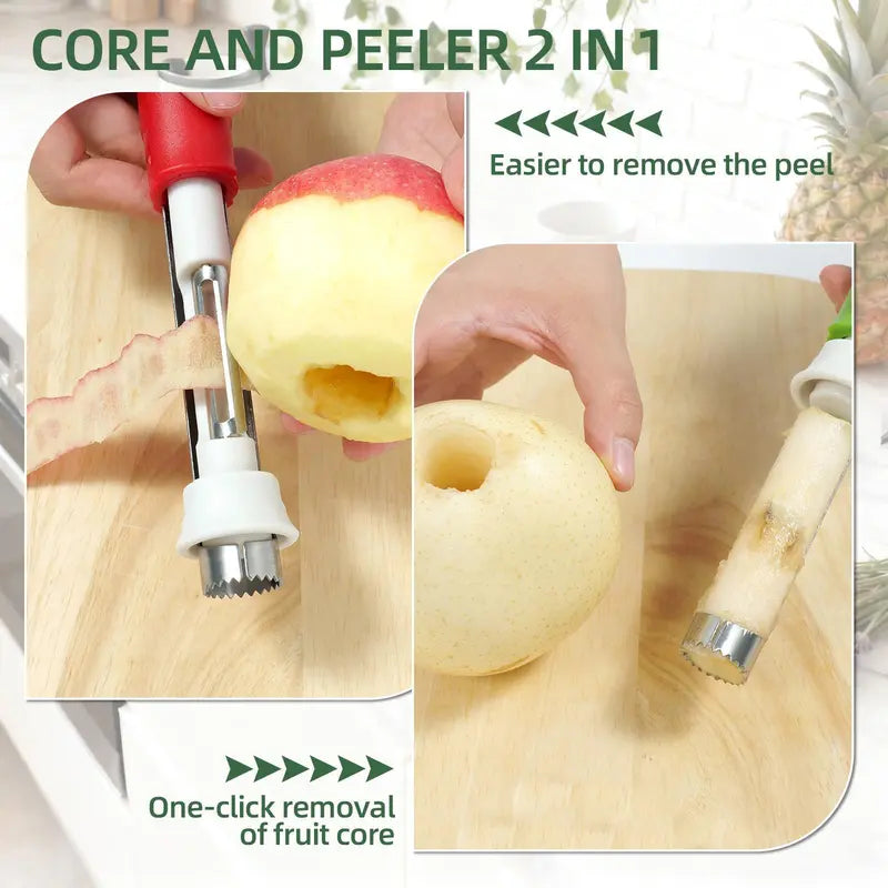 AppleEase – 2-in-1 Apple Corer & Peeler