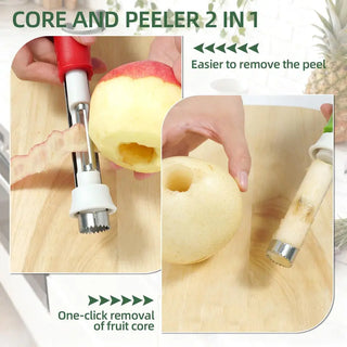 AppleEase – 2-in-1 Apple Corer & Peeler