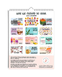 Here We Fucking Go Again - Sass Calendar 2024 marnetic