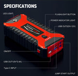 AutoRescue - Compact Jump Starter with QC3.0 Fast Charge