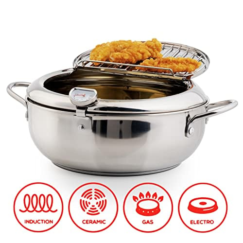 SteelFry – Stainless Steel Fryer Pot with Thermometer
