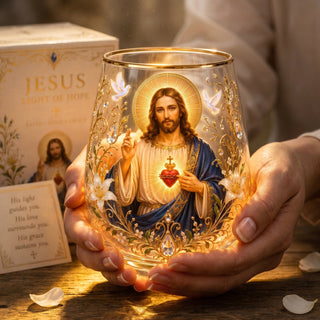 DivineSip – Sacred Heart of Jesus Glass Cup