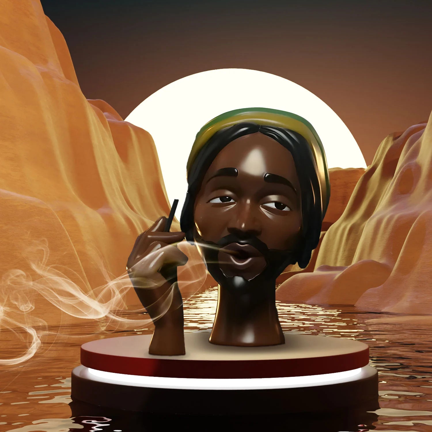 CalmCharm - Creative Lady Smoking Cones Decor