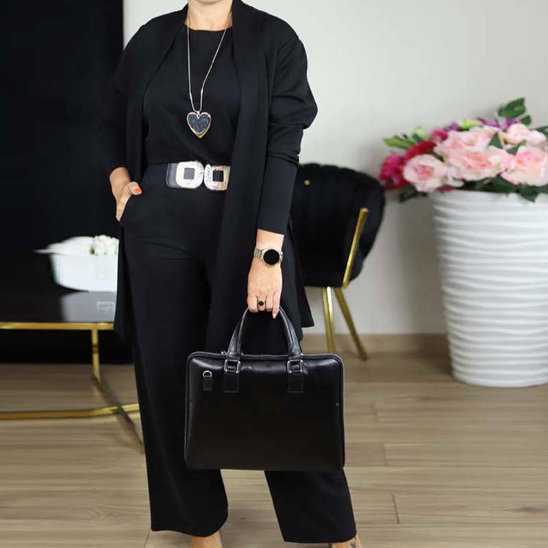 LuxeTrio – Elegant 3-Piece Cardigan Set