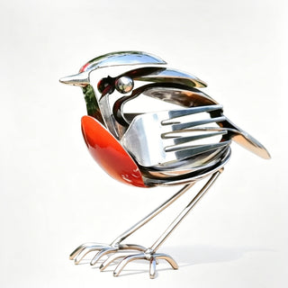RobinForge – Handcrafted Scrap Metal Robin Sculpture