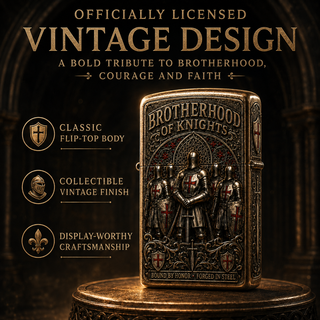 KnightFlame – Premium Medieval Brotherhood Windproof Lighter