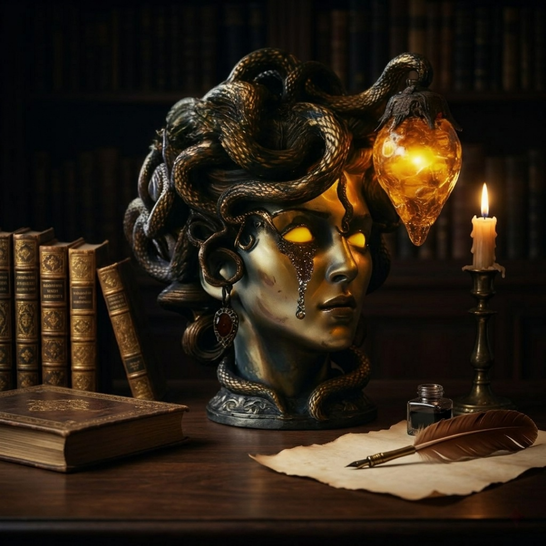 SerpentGlow – Mystical Snake Table Lamp