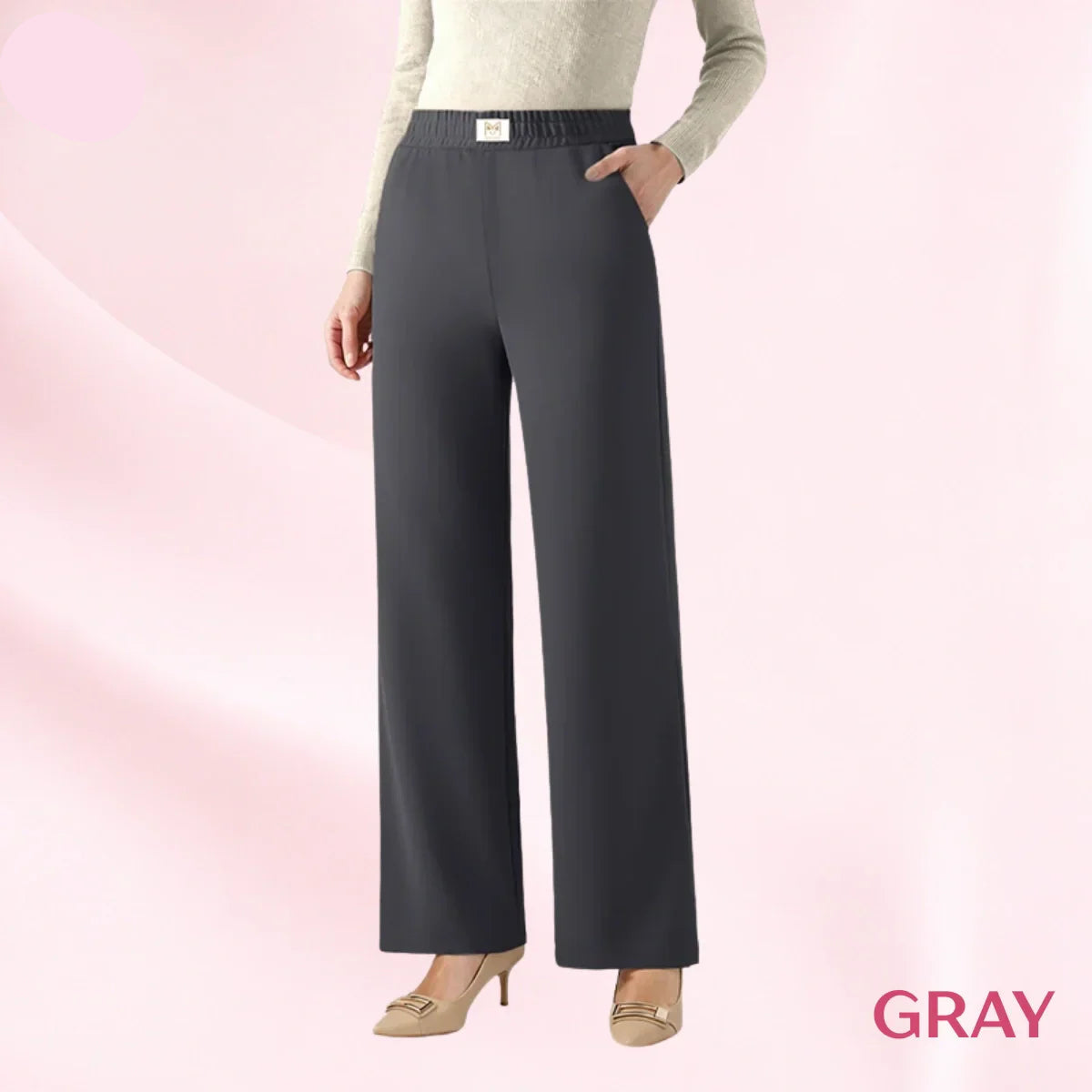 FlexAura – High Waist Pull On Stretch Fit Pants