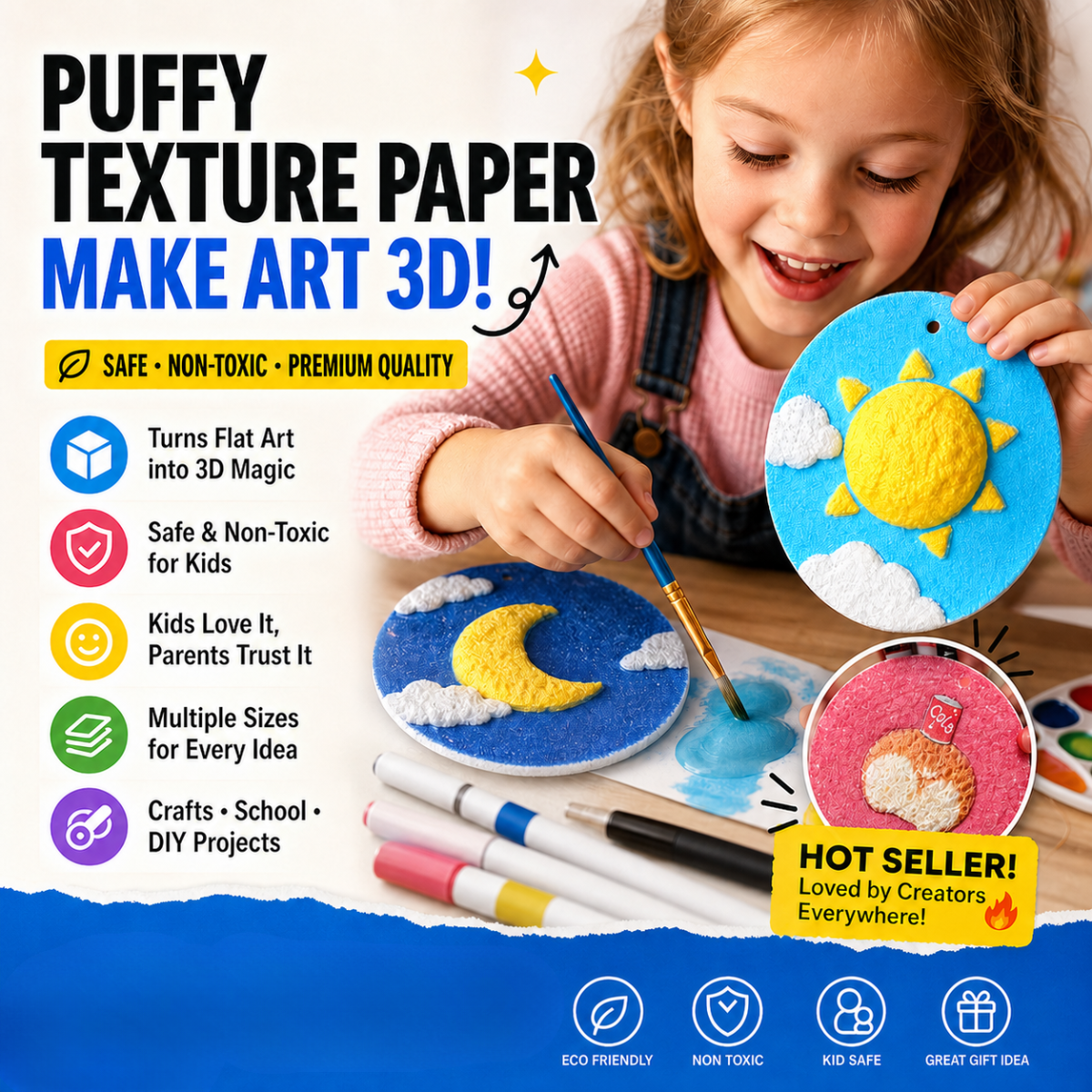 PuffiArt – 3D Foam Texture Painting Paper