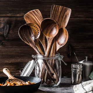 TeakCraft – Premium Wooden Utensil Set