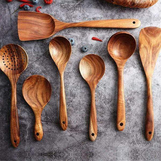 TeakCraft – Premium Wooden Utensil Set