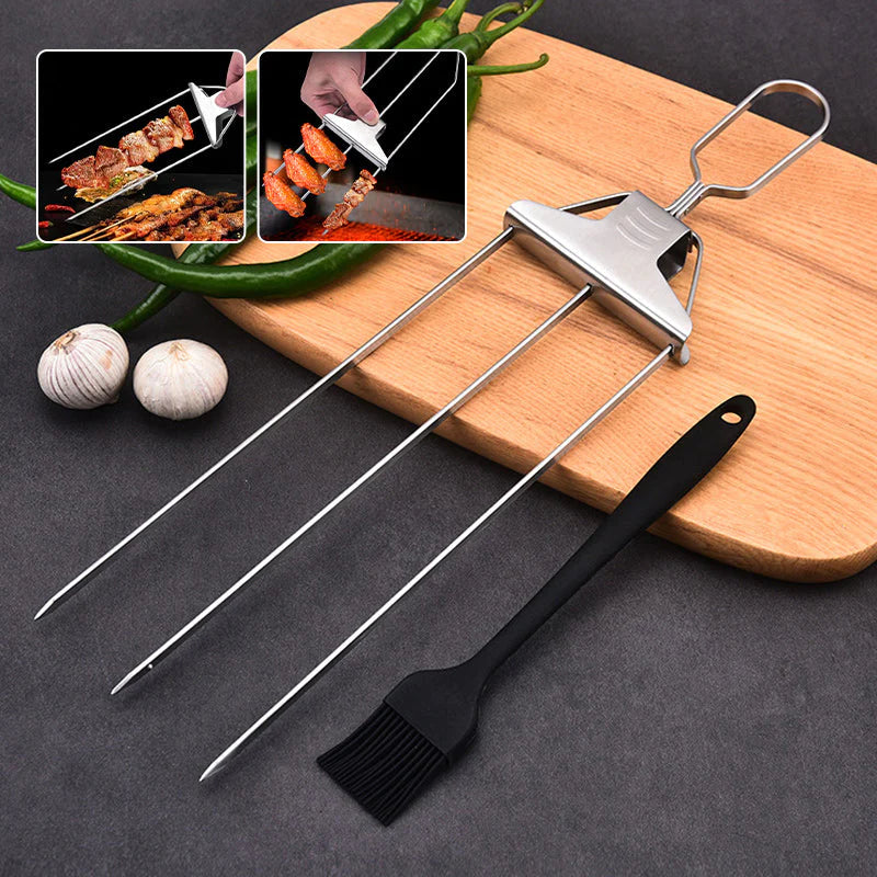 GrillMaster - Barbecue 3-way Grill Skewers