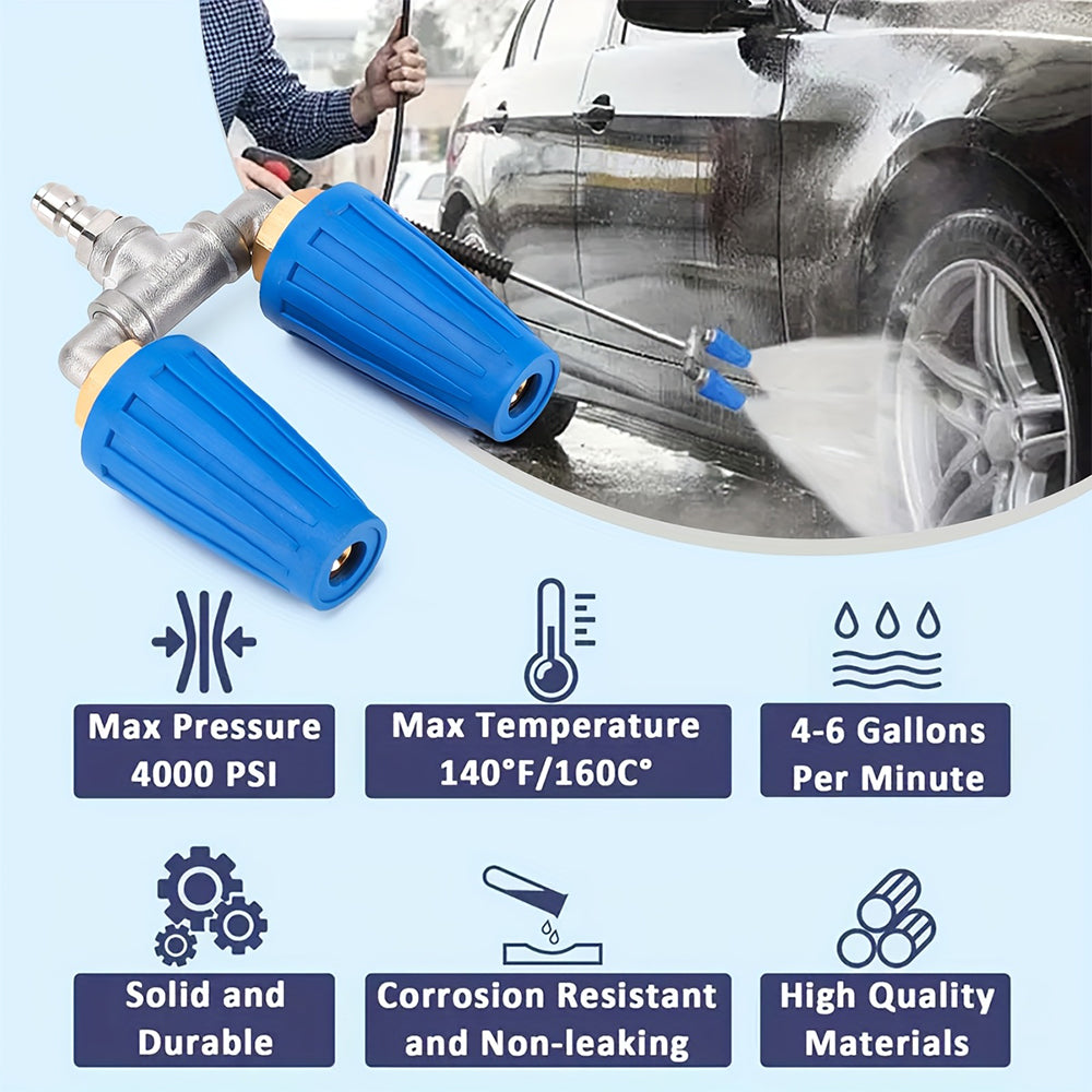 Dual Rotating Turbo Nozzle for Pressure Washer
