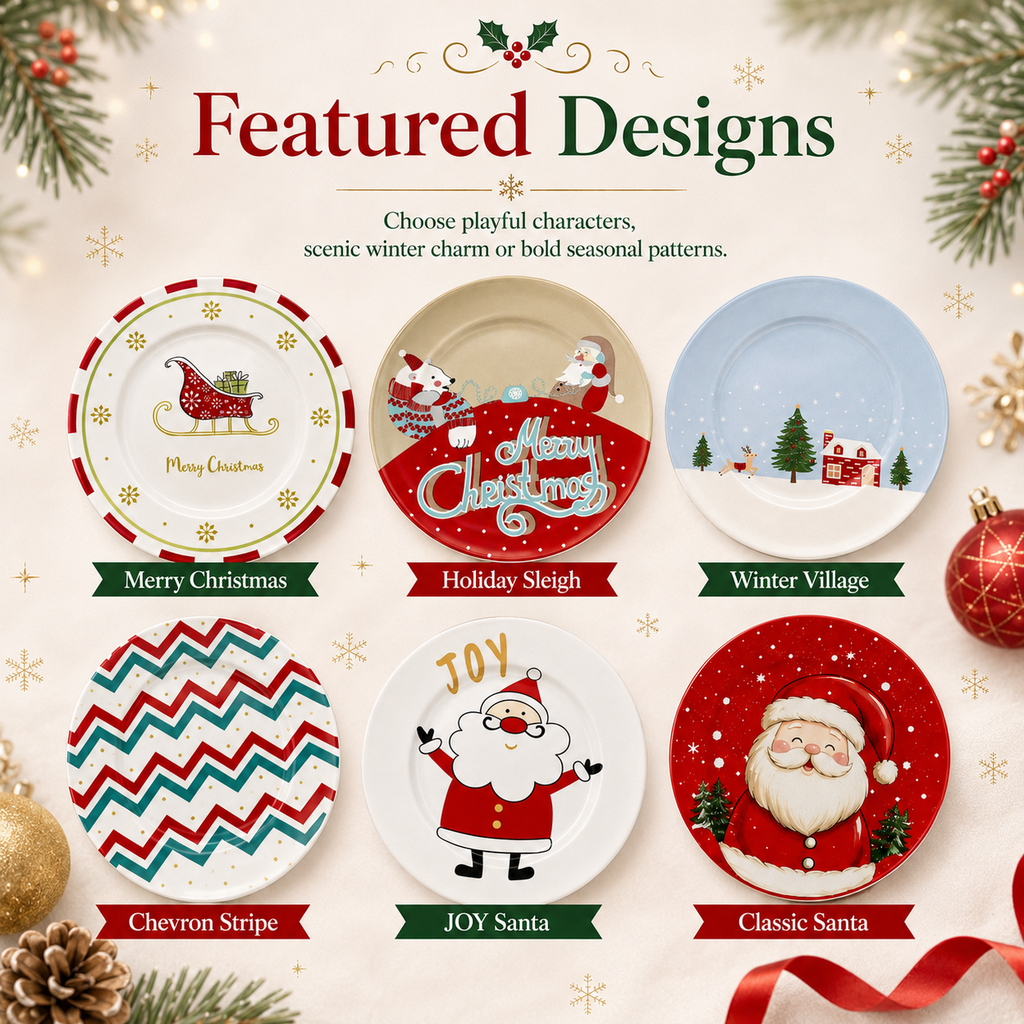 MerryTable – Festive Christmas Plate Collection