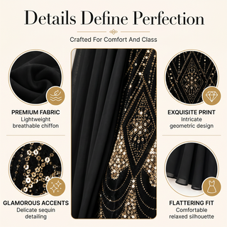 GraceLuxe – Elegant V-Neck Dress & Sheer Jacket Set