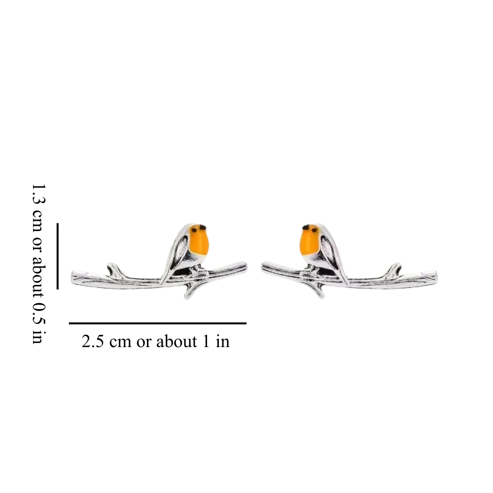 FeatherGlow – Robin Bird Inspired Earrings