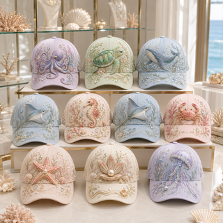 OceanVista – Premium 3D Embroidered Marine Life Cap
