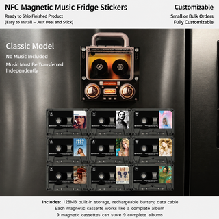 🎵 Iconic Pop Star NFC Fridge Magnet Music Player | Retro Vinyl Style Decor