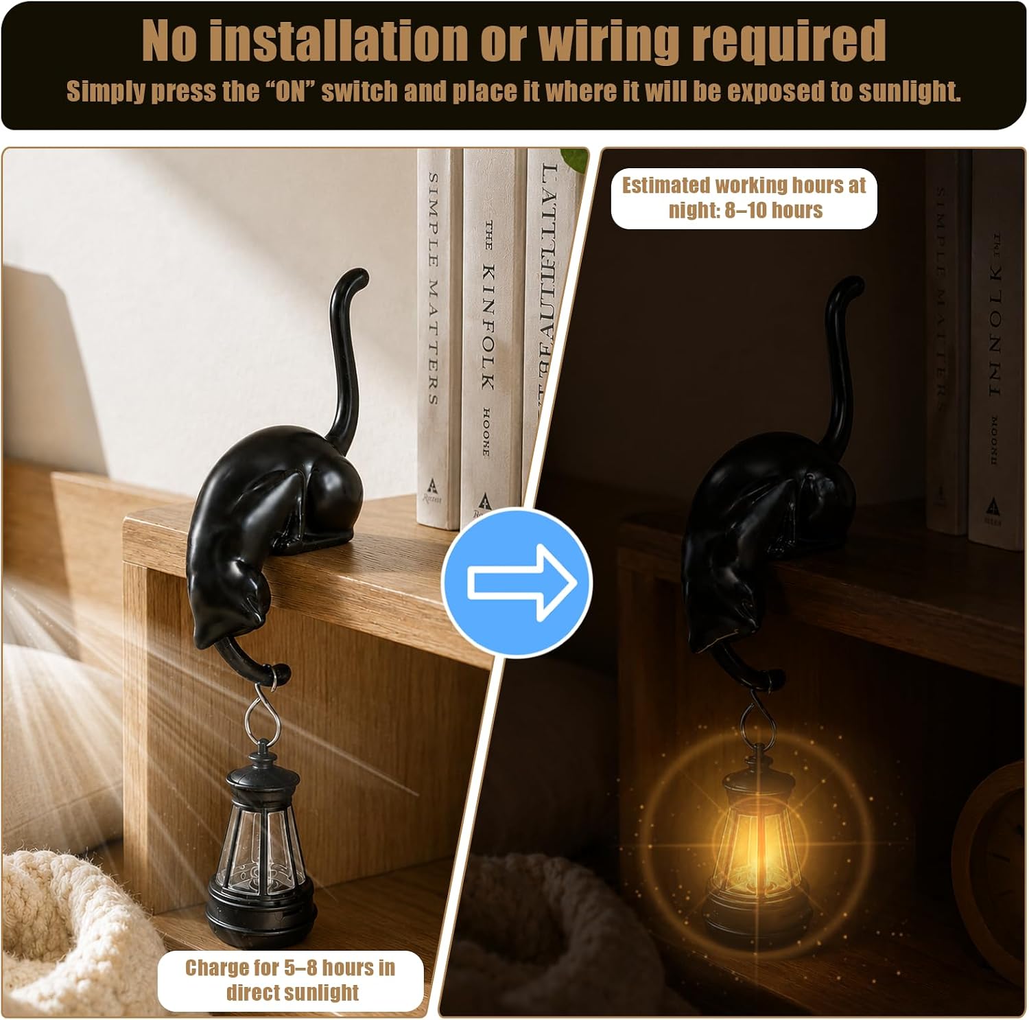WhiskerGlow – Warm LED Cat Shelf Night Light