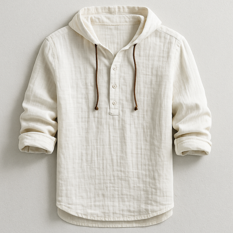 Coastline - Cotton-Linen Relaxed Fit Hoodie