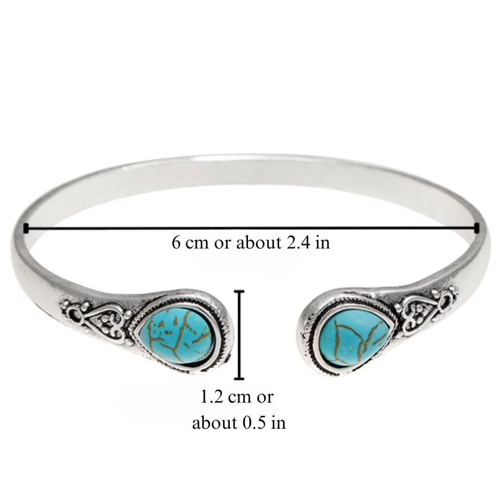 BohoCharm – Turquoise Statement Bangle