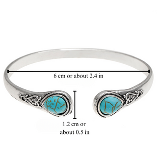 BohoCharm – Turquoise Statement Bangle