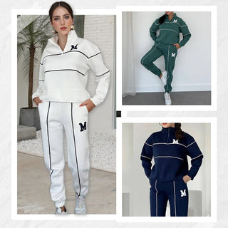 UrbanEase – Casual Line Sweatshirt 2-Piece Set
