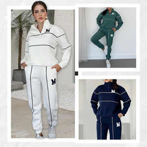 UrbanEase – Casual Line Sweatshirt 2-Piece Set