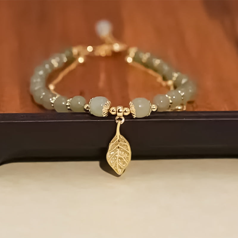 LeafLuxe – Hetian Jade Bracelet