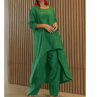 💕Women's Solid Color Linen Fashionable Casual Suit💃💃