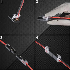 SnapConnect – Compact 2 Pin Plug for 18–22 AWG Cable