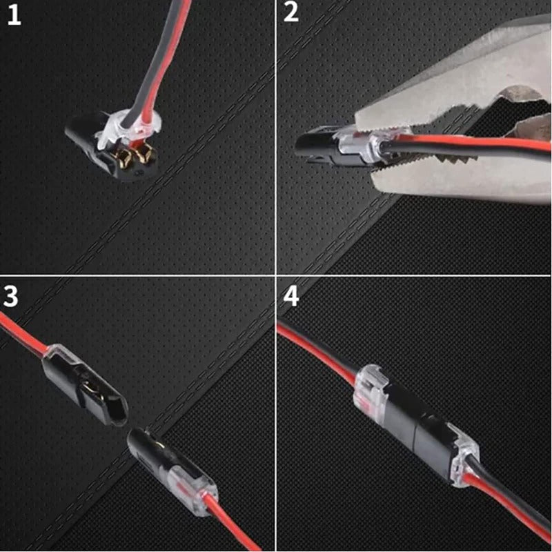 SnapConnect – Compact 2 Pin Plug for 18–22 AWG Cable
