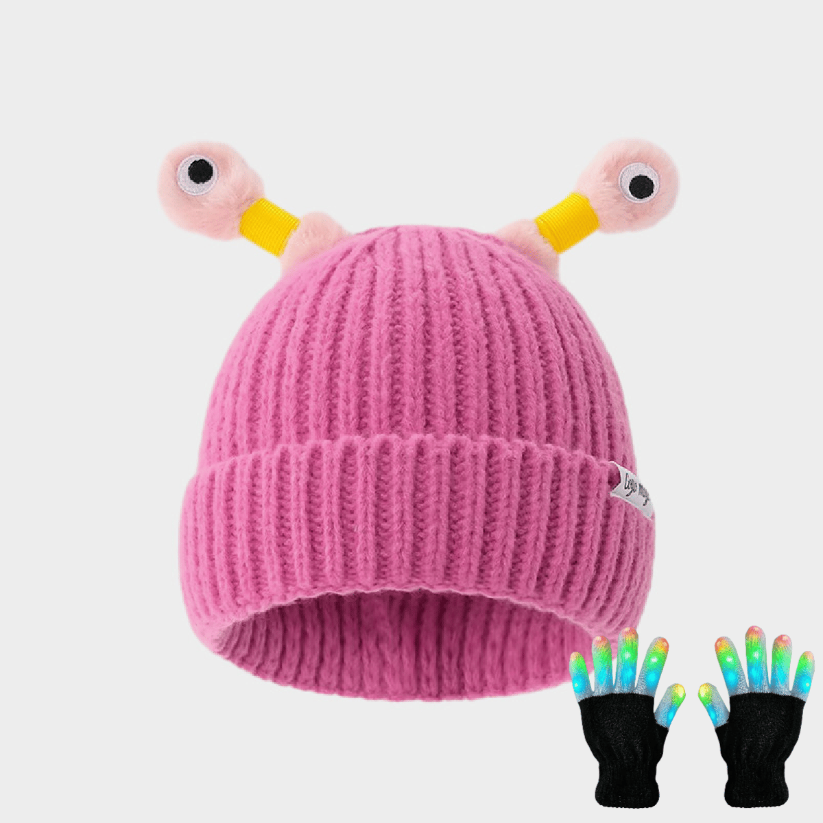 GlowChums Cozy Monster Knit Hat marnetic